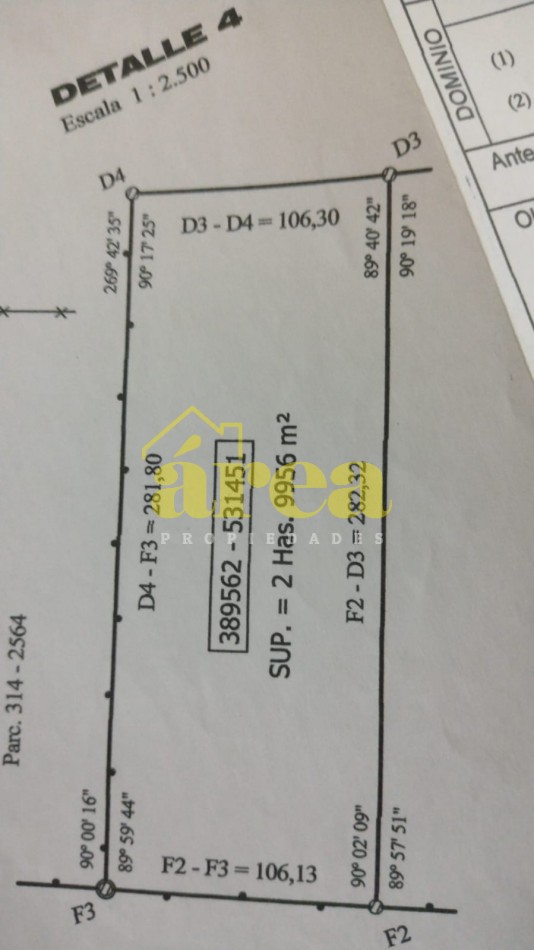 Campo 2;9956 Has. (29.956m2) En Bell Ville-Cordoba